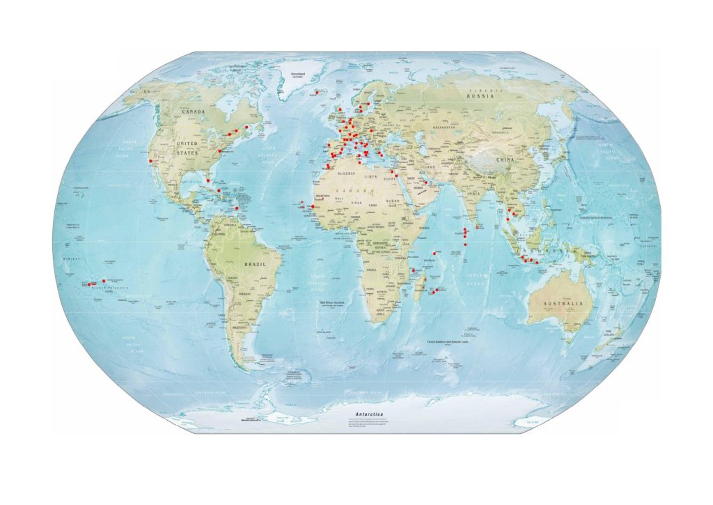 Carte des voyages